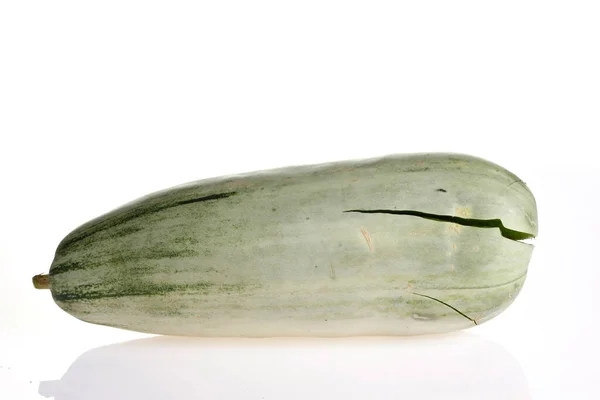 Melone Auf Weißem Hintergrund Aus Nächster Nähe Geschossen — Stockfoto