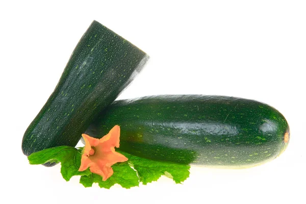 Fresh Zucchini White Background Close Pictures — Stock Photo, Image