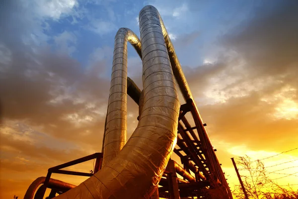 Oljeledning Oljeindustrins Utrustning — Stockfoto