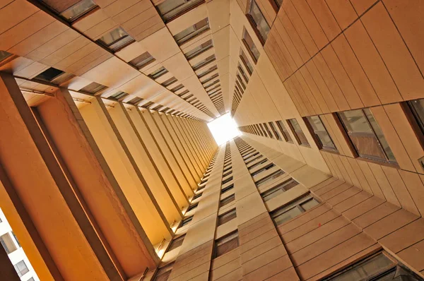 Immeuble Bureaux Moderne Angle Sol — Photo