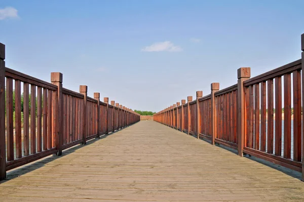 Surface Wooden Structure Bridge — Stock Photo, Image