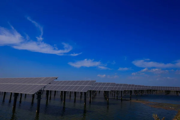 Paneles Solares Equipos Industriales Ahorro Energía — Foto de Stock