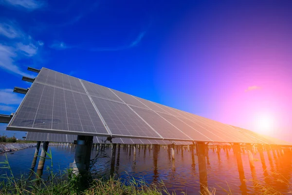 Painéis Solares Equipamento Industrial Poupança Energia — Fotografia de Stock