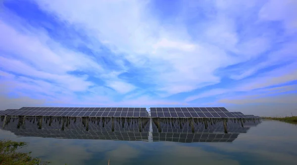 Panel Solar Conservación Energía Equipos Industriales — Foto de Stock