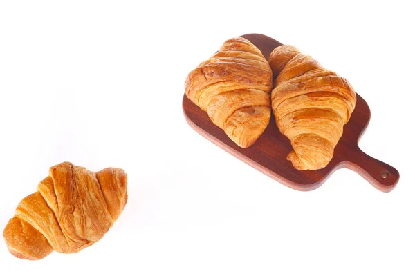 Crisp Fresh Croissants Background — Stock Photo, Image