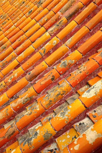Gele Geglazuurde Tegel Oude Chinese Architectuur — Stockfoto