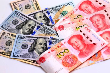 USD vs RMB, yakın plan resimler
