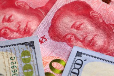 USD vs RMB, yakın plan resimler