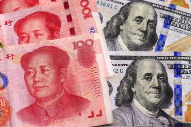 USD vs RMB, yakın plan resimler