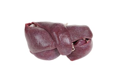 Domuz dalağı beyaz arka planda çok taze..