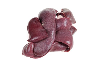 Domuz dalağı beyaz arka planda çok taze..