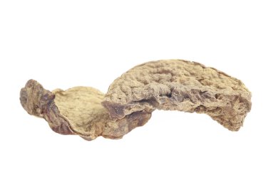 Beyaz arka planda Çin bitkisel ilacıyla Cistanche deserticola