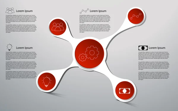 3D iş infographics. Infographic üzerinde dairesel şekil. Dairesel infographics anahat iş simgeleri. İş soyut şablonu ile kutsal kişilerin resmi. 