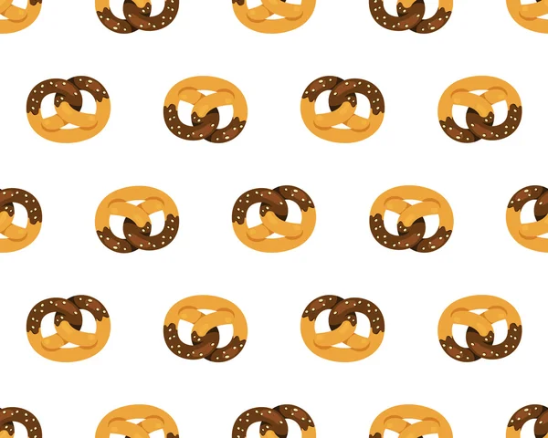 Chocolade pretzels patroon — Stockvector