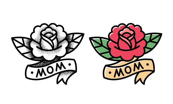 Mom Tattooストックベクター ロイヤリティフリーmom Tattooイラスト Depositphotos