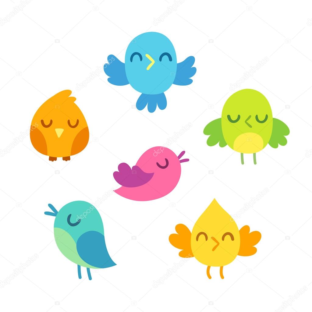 Cute cartoon birds set Stock Vector Image by ©Sudowoodo #101042430 Cute cartoon birds set Stock Vector Image by ©Sudowoodo #101042430