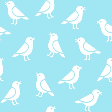 Dikişsiz kuşlar desen