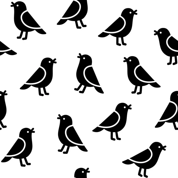 Patrón de aves sin costura — Vector de stock