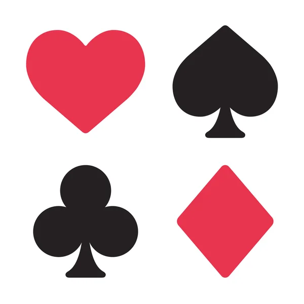 Spelkort symboler set — Stock vektor