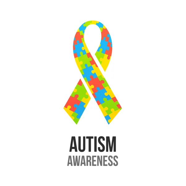 Autism Awareness Ribbon — Stock vektor