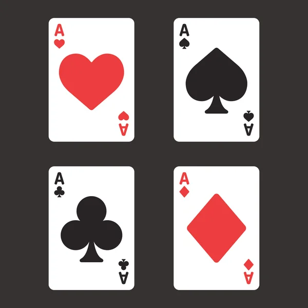 Playing card symbolen set — Stockvector