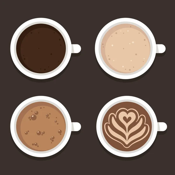 Soorten koffie illustratie — Stockvector