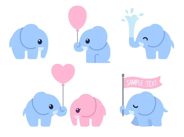 Çizgi film fil seti