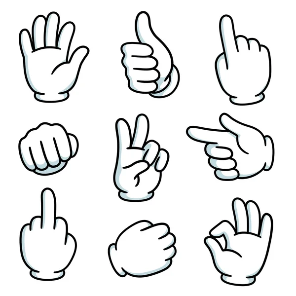 Cartoon hands set — Stock Vector © Sudowoodo 109649708