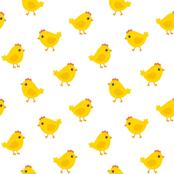 Poulets motif sans couture — Image vectorielle