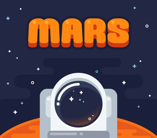 Astronaut på mars — Stock vektor