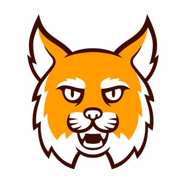 Kızgın bobcat maskot kafa