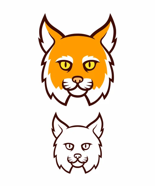 Angry wildcat mascot head — Stock Vector