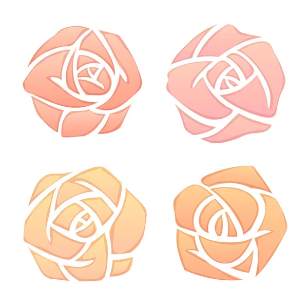 Set of roses — Stock Vector