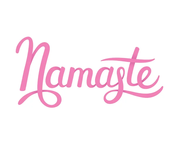 Namaste χέρι συντάσσονται γράμματα — Διανυσματικό Αρχείο