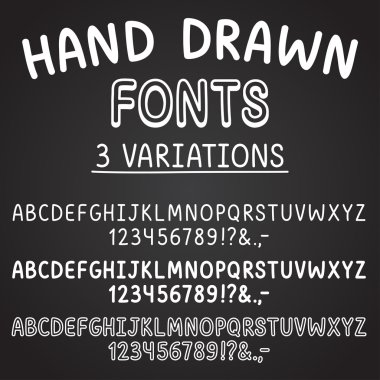 Çizilmiş yazı tiplerini el
