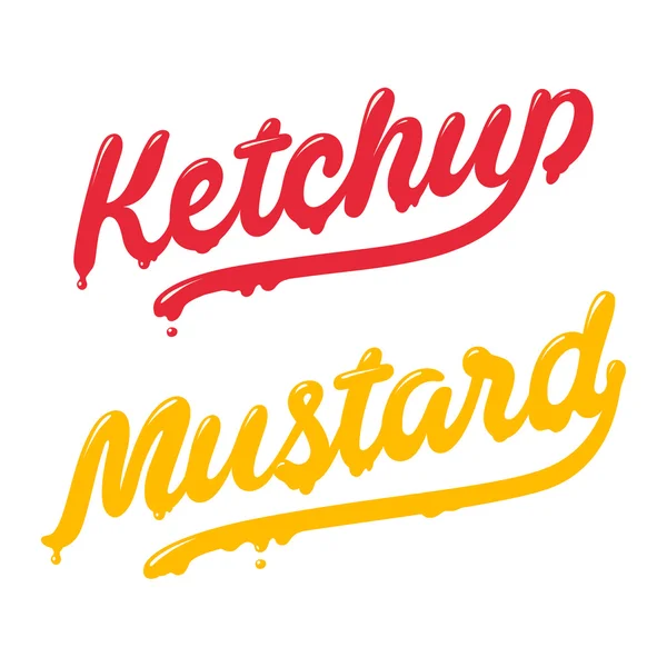 Кетчуп и горчица — стоковый вектор