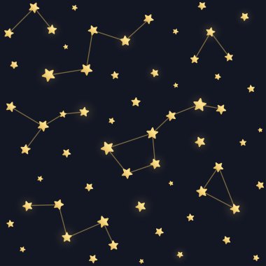 Stars and constellations pattern