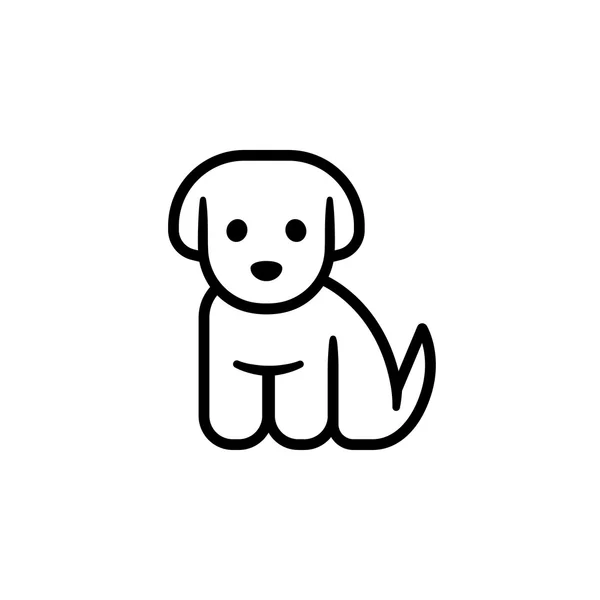 Pequeño icono de cachorro — Vector de stock