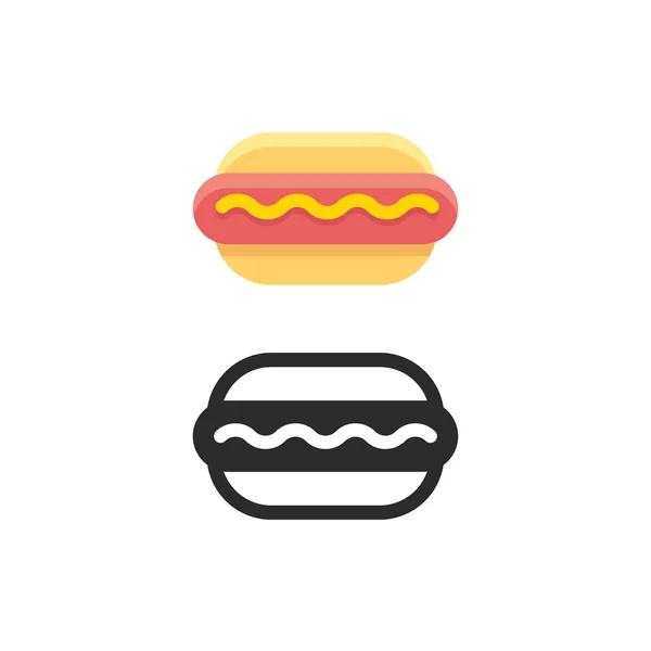 Hot dog ikon — Stock Vector