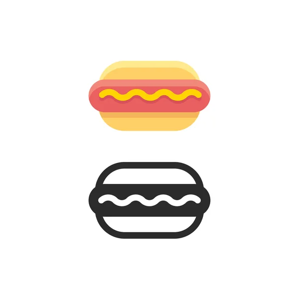 Hotdog pictogram — Stockvector