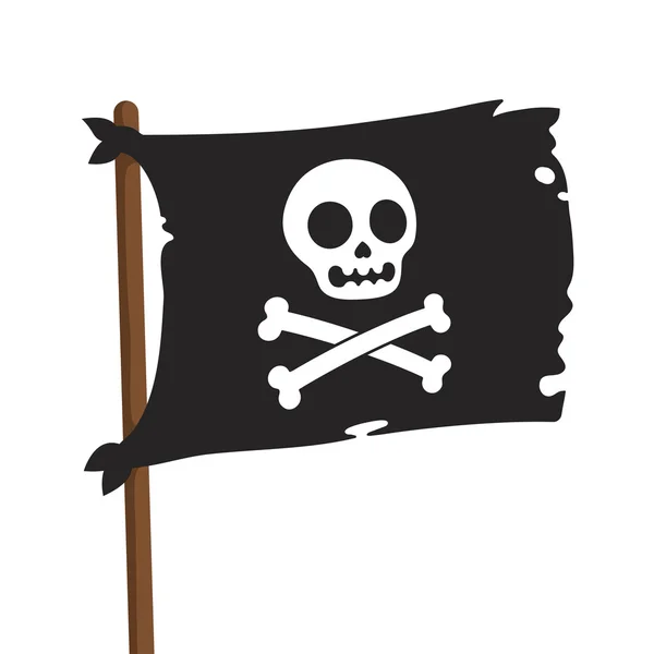 Illustrazione bandiera pirata — Vettoriale Stock