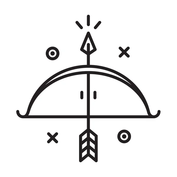 Logotipo arco y flecha — Vector de stock