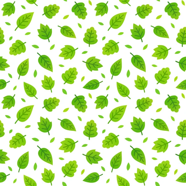 Zielone liście płynny wzór — Wektor stockowy