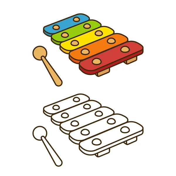 Jouet xylophone illustration — Image vectorielle