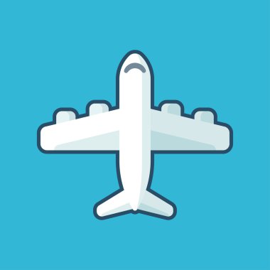 vektör uçak simgesi