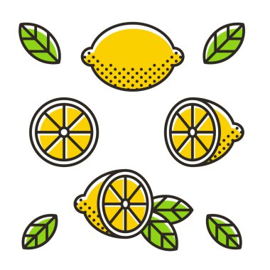 Retro limon Icon set