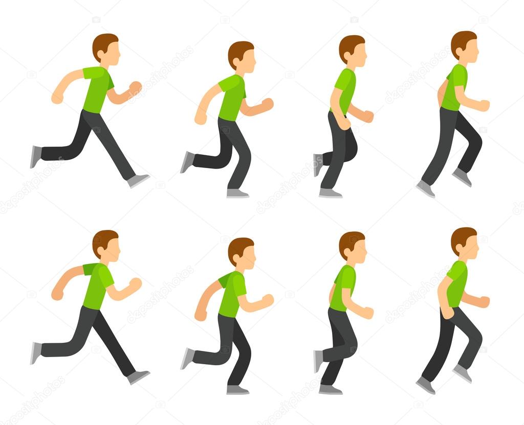 Running man animation Stock Vector Image by ©Sudowoodo #123015788