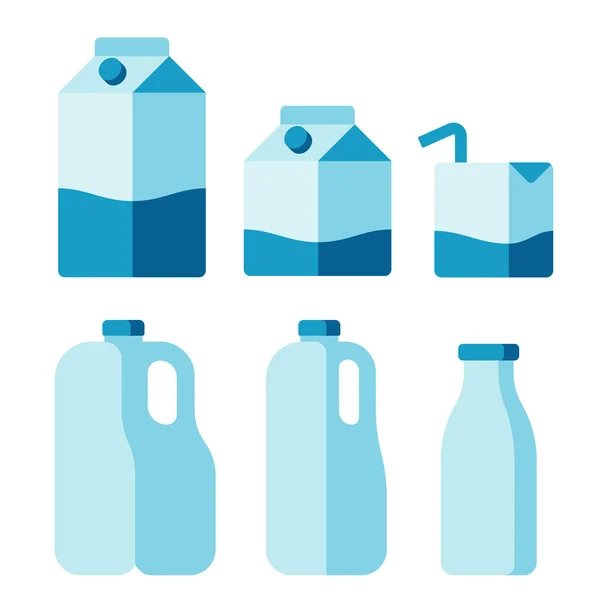 Молоко набір пакетів — стоковий вектор