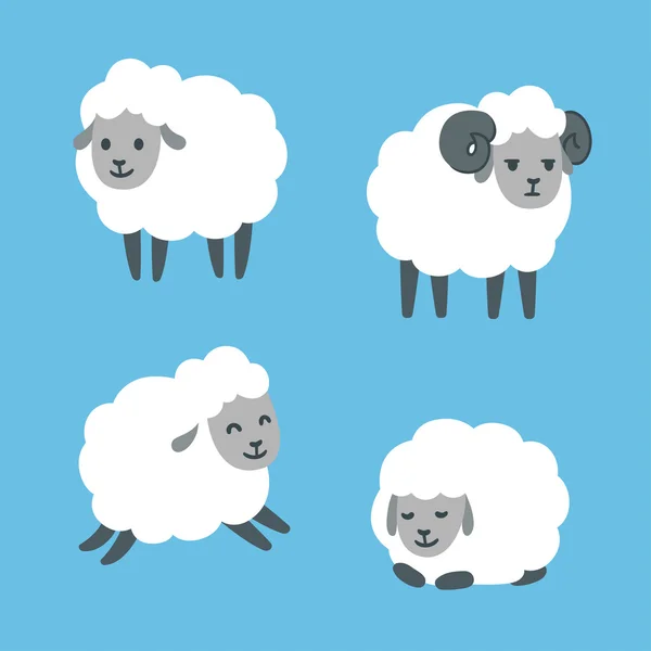 Kreskówka owiec zestaw — Wektor stockowy