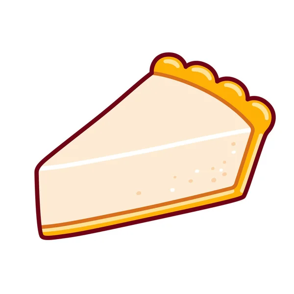 漫画のチーズケーキスライス図面 分離ベクトルクリップアートイラスト — ストックベクタ
